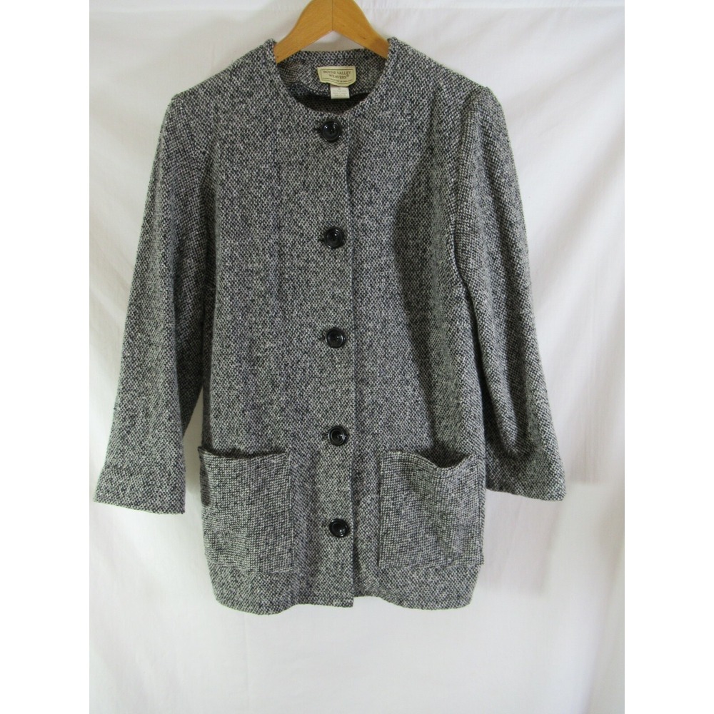 Boyne Valley Weavers Oversized Tweed Jacket XS Handcrafted in Ireland Wool Blend